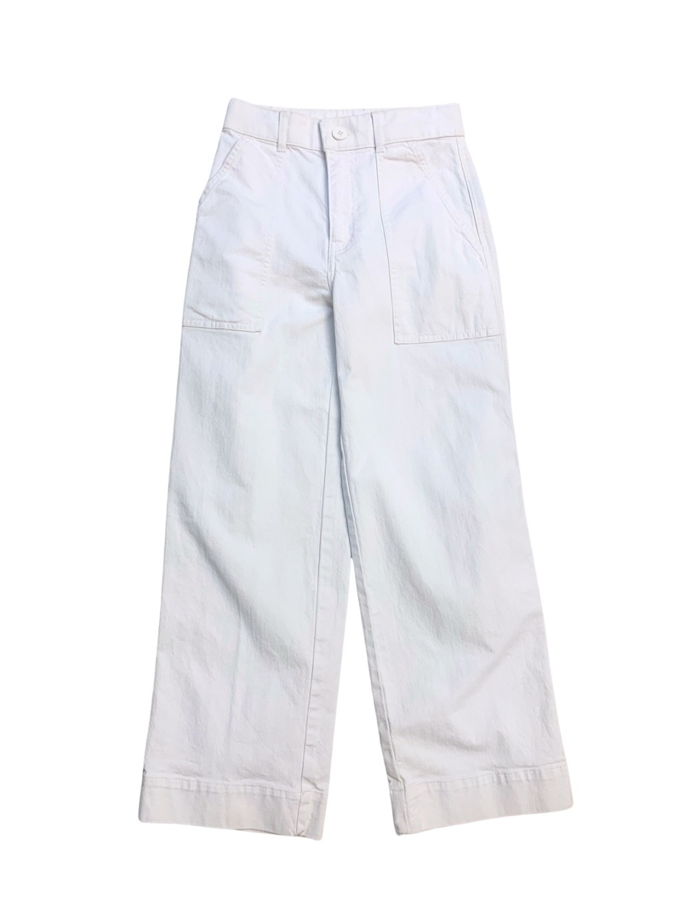 Club Monaco Cream Slim Wide Leg Cropped Ankle Jeans Coastal Preppy Nautical